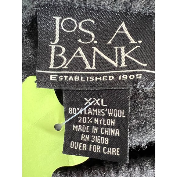 Jos. A. Bank Argyle Sweater Big and Tall XXL Grey Argyle 80% Lambs Wool 20% Ny - Picture 6 of 15